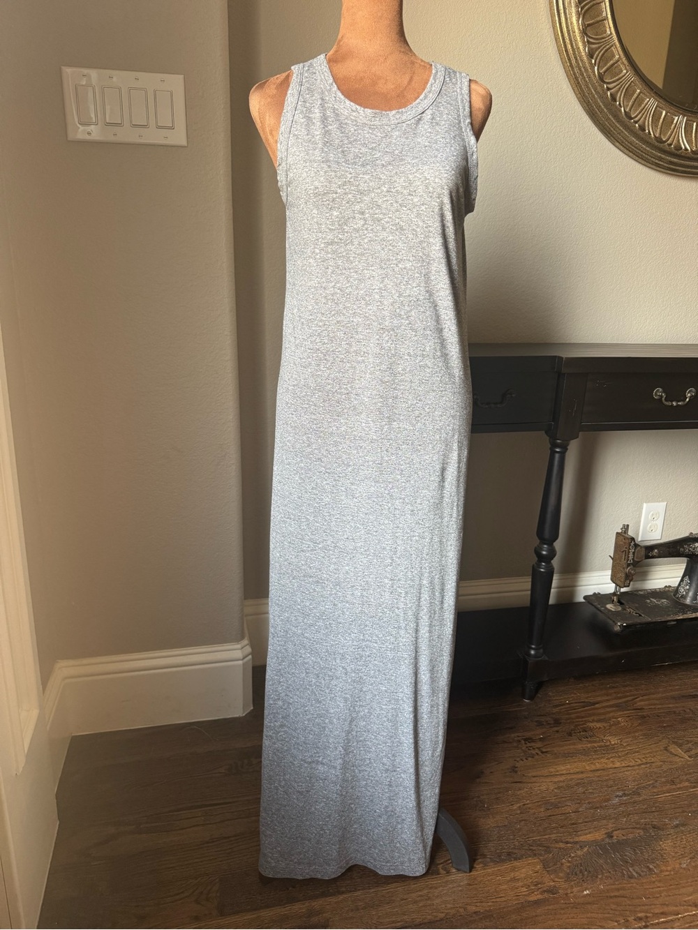 Current/Elliott Gray Heathered Sleeveless Maxi Tank Dress Size 1 Small USA